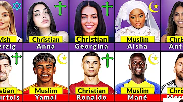 [EN] Religion Comparison: Famous Footballers and Their Wives/Girlfriends ???????? FT. Messi and Antonela...